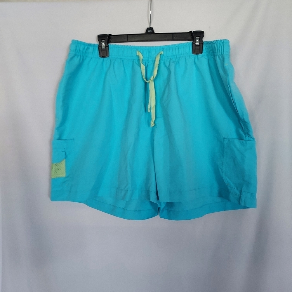 Women’s Aqua Drawstring Shorts